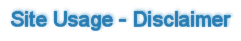 Site Usage - Disclaimer